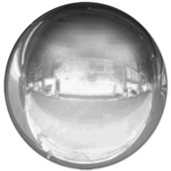 Mirror Ball sølv folie ballon 16"/40cm (u/helium)